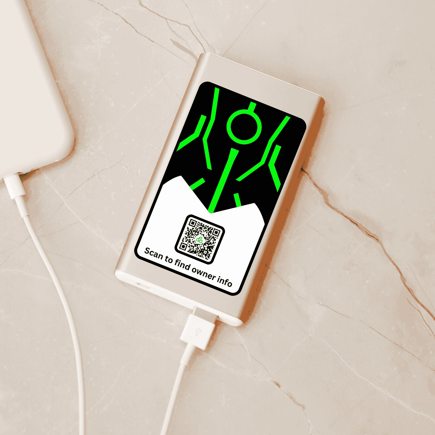 Green alien QR Code Stickers