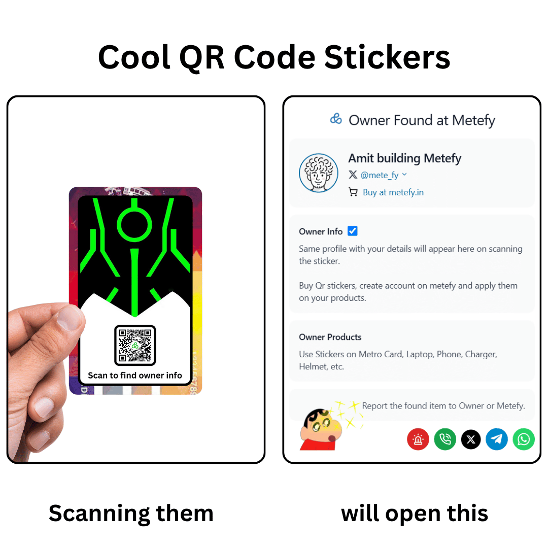 Green alien QR Code Stickers