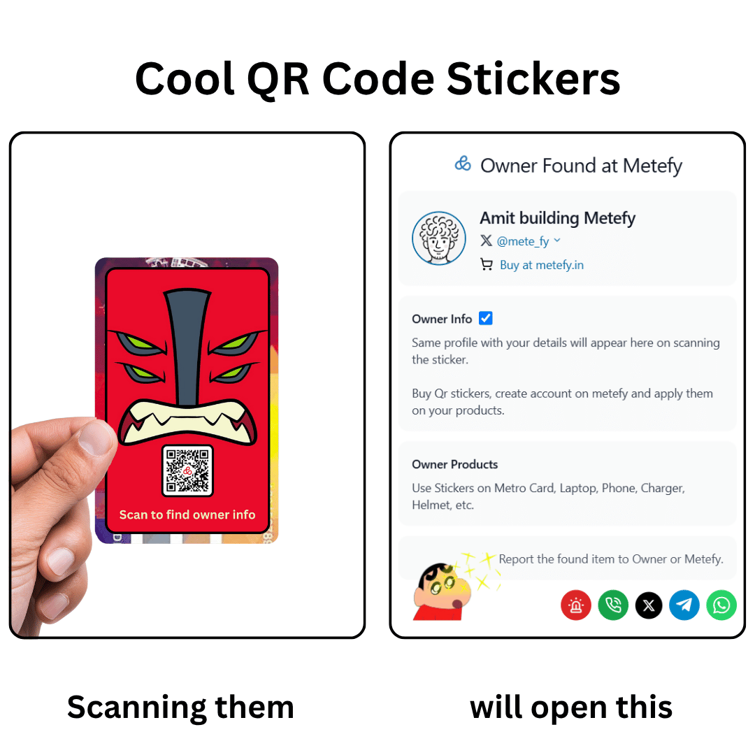 Red Alien QR Code Stickers