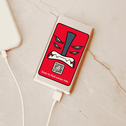 Red Alien QR Code Stickers