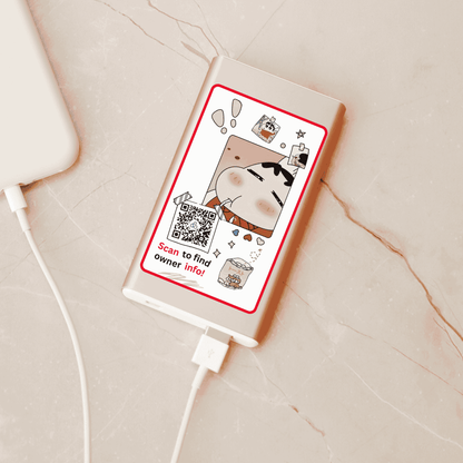 Cartoon kid QR Code Sticker