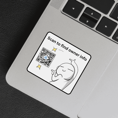 Cartoon kid QR Code Sticker