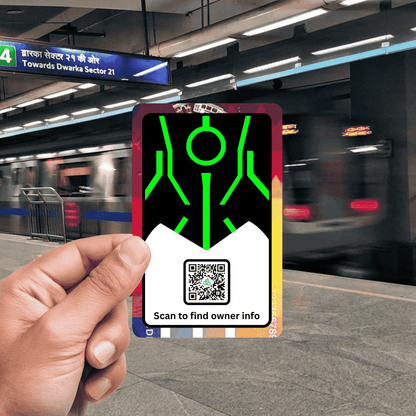 Green alien QR Code Stickers