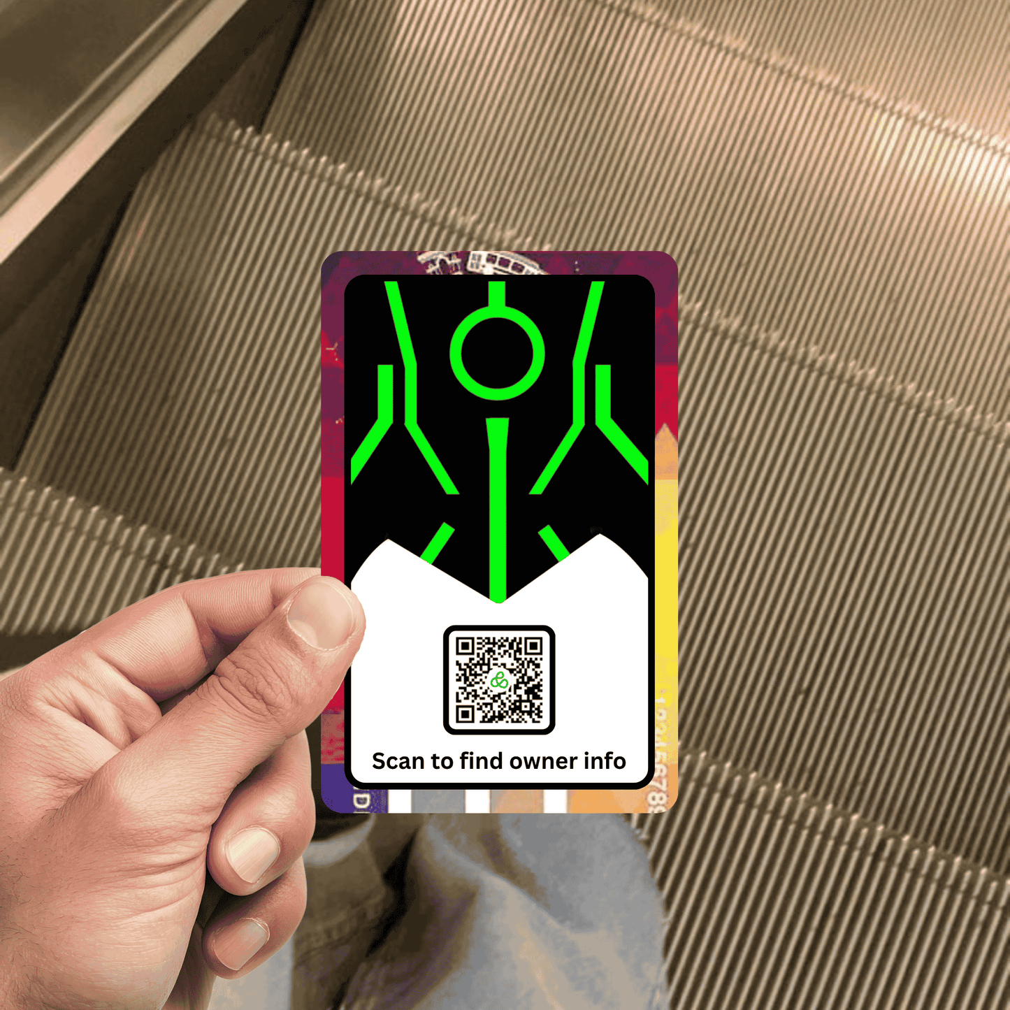 Green alien QR Code Stickers