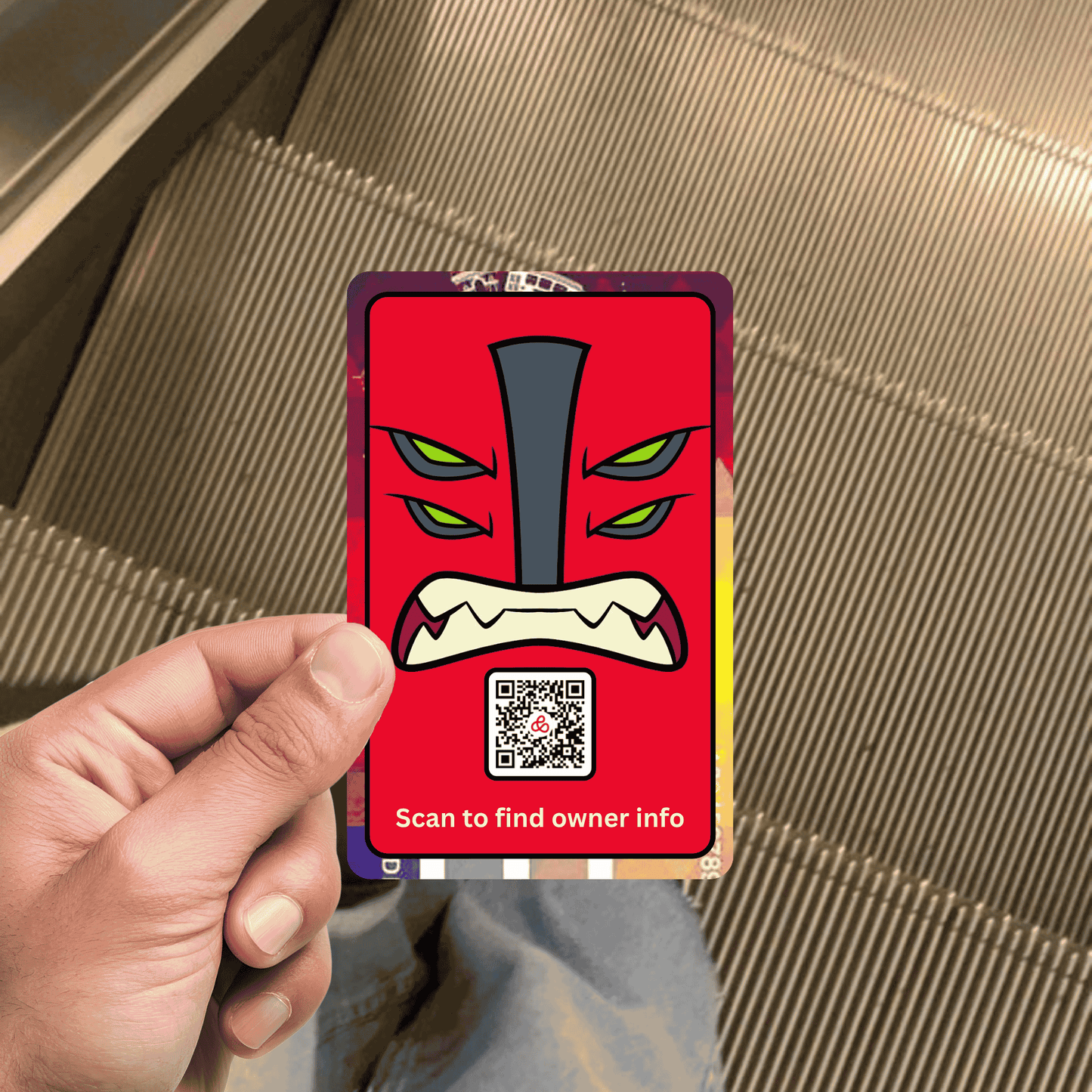 Red Alien QR Code Stickers